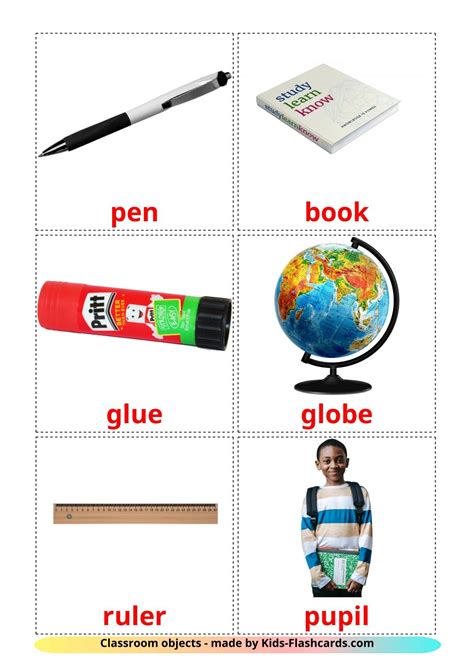 36 Free Classroom Objects Flashcards Pdf English Words