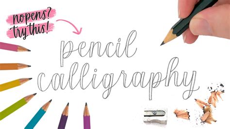 Pencil Calligraphy Tutorial For Beginners Practice Hand Lettering And