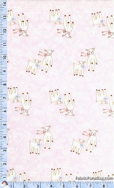 Baby Love Precious Lambs On Pink By Susan Branch Ltd Yardage