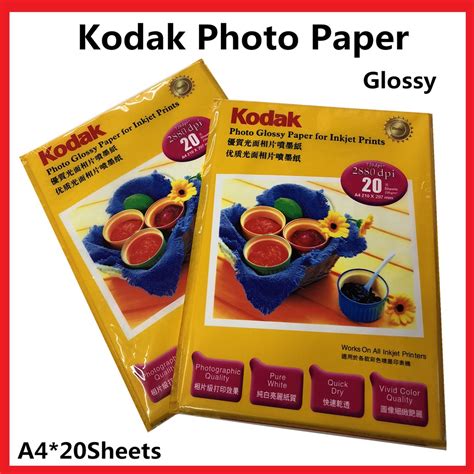 Kodak Glossy Photo Paper 230gsm A4 20 Sheets Shopee Philippines