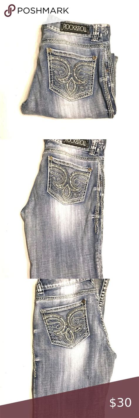 Rock And Roll Cowgirl Jeans Mid Rise Denim Jeans W29 Mid Rise Denim Denim Women Cowgirl Jeans