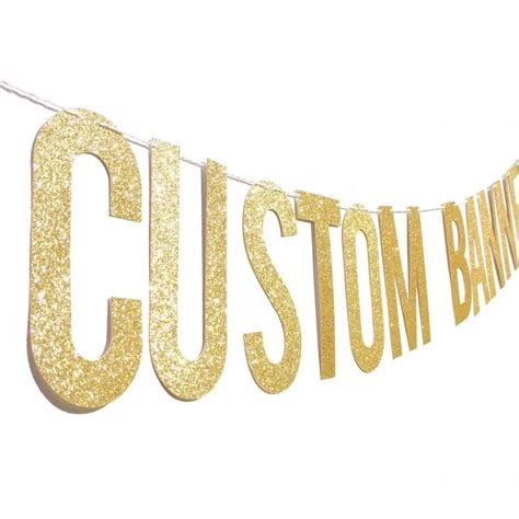 Personalized Party Banners Party Decor Custom Glitter Etsy