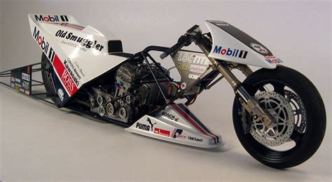 Well, not to spoil the video, but that looked like a really easy race for the bike (the bmw on the left weighs about 4000 lbs. Racing Scale Models: "Top Fuel" Drag Racing Motorcycle by ...