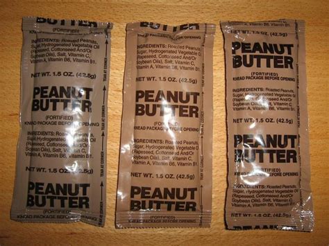 Display Of Mre Peanut Butter