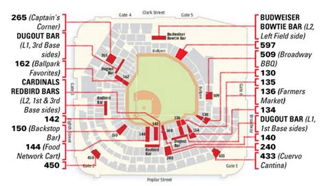 Busch Stadium Gate Map Map Of The World