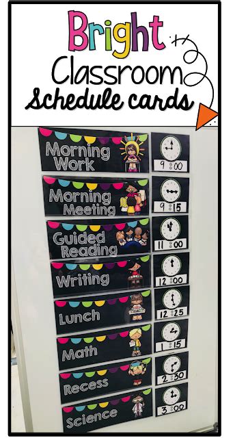 .: Classroom Schedule Cards | Classroom schedule cards ...