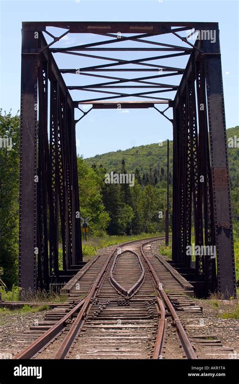 A Steel Railroad Trestle Bridge In New Hampshire Stock Photo 8603721