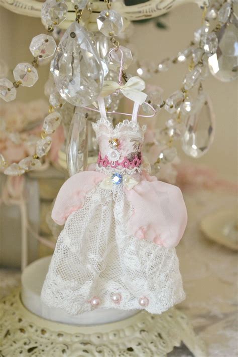handmade miniature lace fairy dress by jennelise rose miniature dress ornament mini ballgown