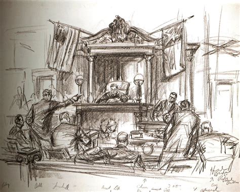 Pin By Evan Frank On Two Days In Court Courtroom Sketch Sketches