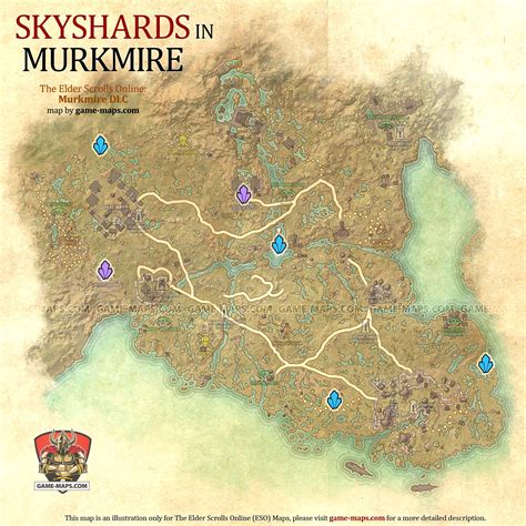 Murkmire Skyshards Location Map The Elder Scrolls Online Eso