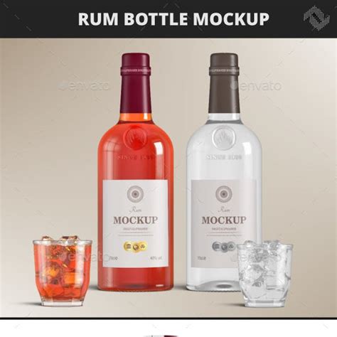 Black rum bottle with wooden cap mockup in bottle mockups on yellow images object mockups. 110+ Best Rum Bottle Mockup Templates | Free & Premium