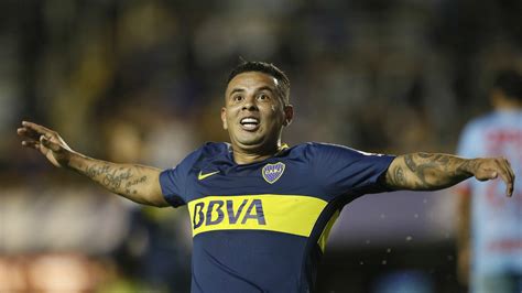 Edwin Cardona is looking happy after scoring a golazo as Boca Juniors 