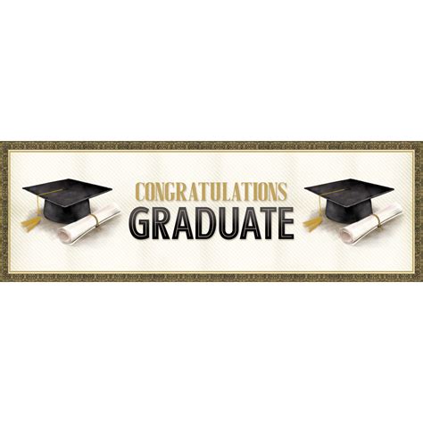 Classic Graduations 20l X 60w Congratulation Graduate Printed