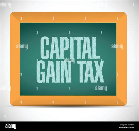 capital gain tax message board illustration design over a white background stock vector image