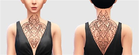 Chest And Back Tattoos At Sqquaresims Sims 4 Updates