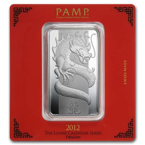 Buy 100 Gram Silver Bar Pamp Suisse Year Of The Dragon Apmex
