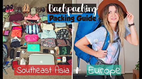 Backpacking Packing Guide Europe And Southeast Asia Youtube
