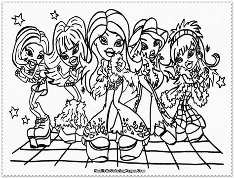 Bratz Coloring Pages Realistic Coloring Pages