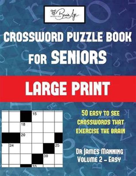 Crossword Puzzle Books For Seniors Vol 2 Easy Large