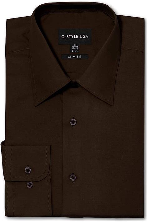 G Style Usa Mens Slim Fit Long Sleeve Dress Shirt Buy Online At Best