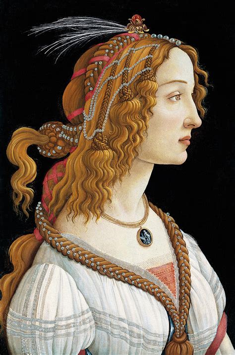 Portrait Of A Young Woman Painting By Sandro Botticelli