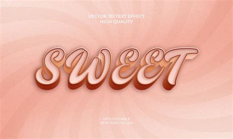 Premium Vector Sweet 3d Editable Text Effect