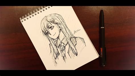 رسم انمي - كيفية رسم فتاة انمي بالخطوات - تعليم الرسم للمبتدئين - Anime drawing - YouTube