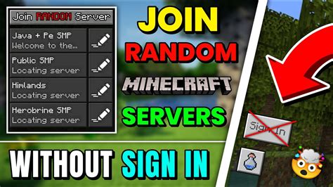 How To Join Random Minecraft Servers Without Signing In Without Sign
