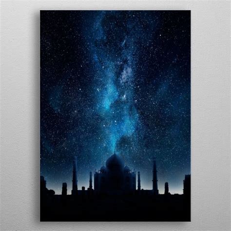 Night Taj Mahal Poster By Mcashe Art Displate Metal Posters