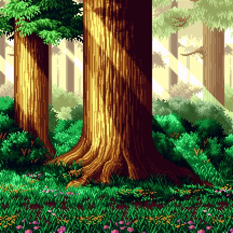 8bit Forest Pixel Art Games Pixel Art Background Art Background