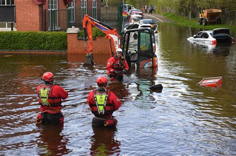 these pictures show devastation after flooding in leabrook road wednesbury birmingham live