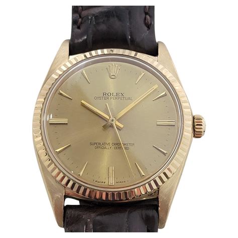 Rolex Yellow Gold Oyster Perpetual Automatic Wristwatch Ref