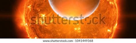 Exploding Sun Space Close Planet Earth Stock Illustration 1041449368
