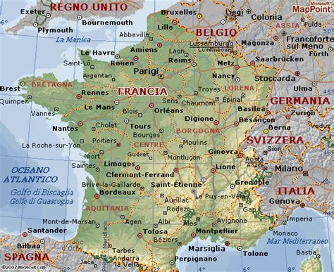 Carta Geografica Di Francia