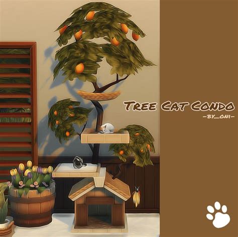Tree Cat Condo 🌲 Oni On Patreon Sims 4 Pets Sims 4 Cc Furniture