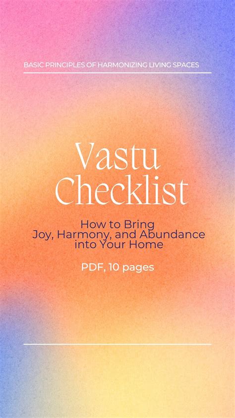 Vastu Checklist 5 Basic Principles For Having A Prosperous Etsy