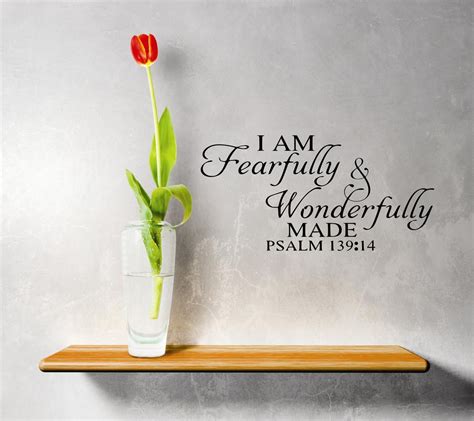 Design With Vinyl I Am Fearfully And Wonderfully Artwork Psalm 13914