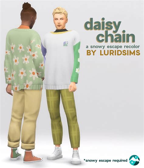 Shys Cc Finds Luridsims Daisy Chain A Snowy Escape Recolor