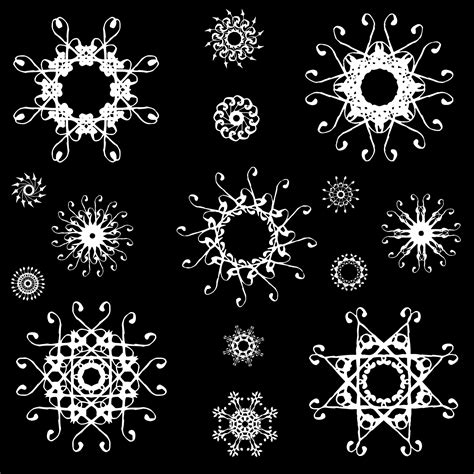 A Set Of White Snowflakes Free Stock Photo Public Domain Pictures