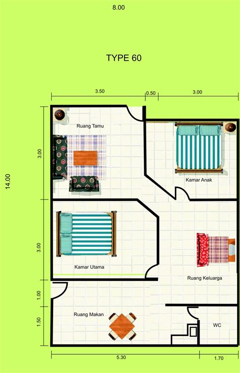 gambar desain rumah type  tukang desain rumah