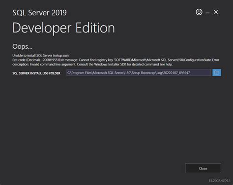 Solved Unable To Install Sql Server Setup Exe Developerload
