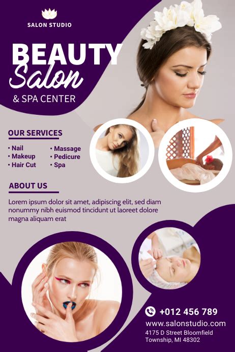 Beauty Salon And Spa Flyer Design Template Postermywall