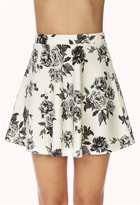 Lyst Forever 21 Dainty Floral Skirt In White