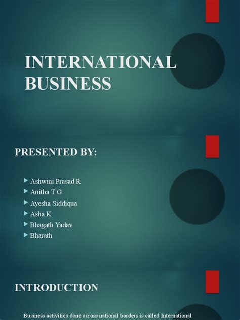 International Business Pdf Multinational Corporation Mergers And