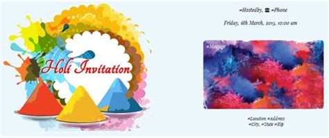 Free Holi Festivals Invitation Card And Online Invitations
