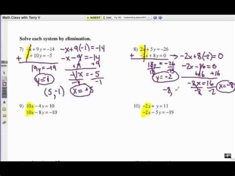 One method is fairly simple but requires a very special form of the exponential equation. How to Solve Systems of Equations: Elimination 1 - YouTube