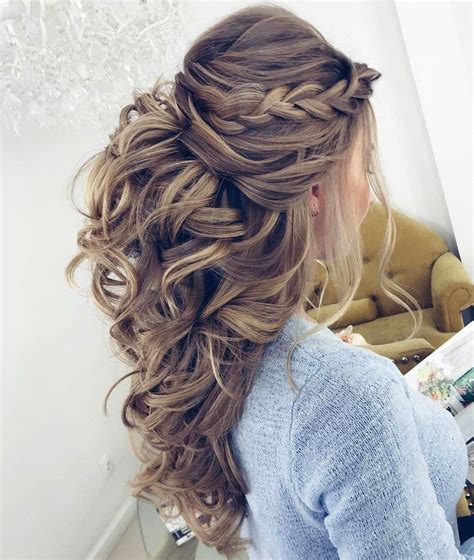Best Collection Of Loose Curly Half Updo Wedding Hairstyles With