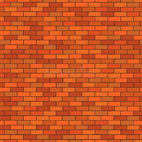 Orange Seamless Brick Wall Pattern Stonework Background Stock Vector