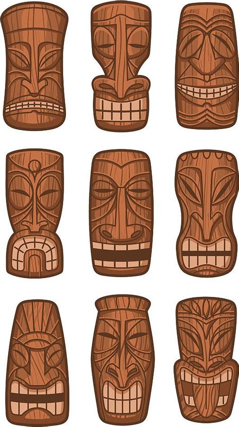 Hawaiian Tiki God Statue Carved Polynesian Tikki Ku Wood By Tomacco Tiki Statues Wood Carving