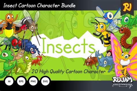 Check spelling or type a new query. Insect Cartoon Character Bundle ~ Graphics ~ Creative Market